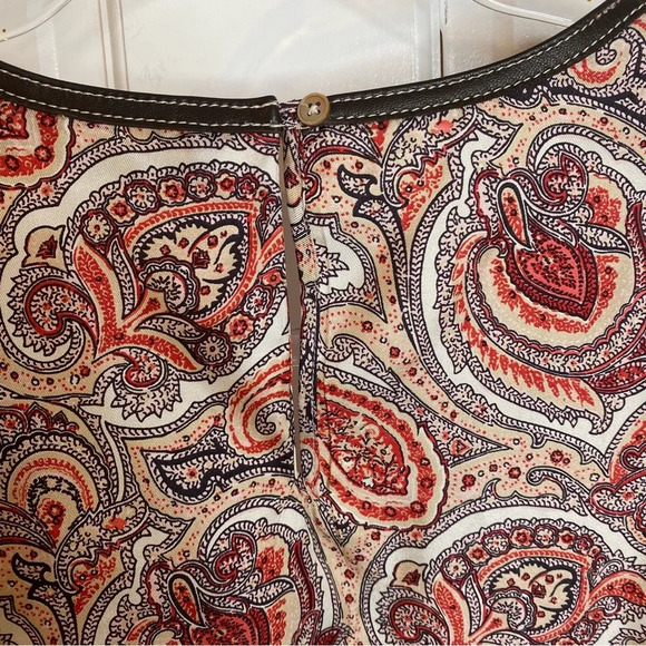 MASSIMO DUTTI 100% Silk paisley sleeveless midi bodycon dress tunic size 4 - Picture 8 of 8